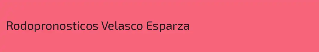 Rodopronosticos Velasco Esparza
